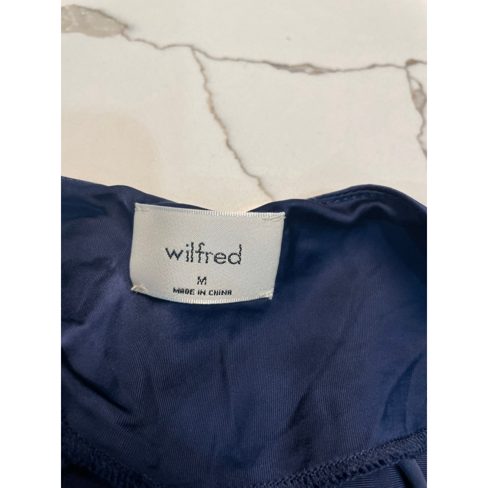 Wilfred Diamante Navy Cowl Neck Satin Slip Dress Medium Open Back Cupro - Picture 6 of 7